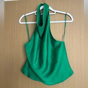 Green Zara halter top perfect for summer! Size XS, worn once